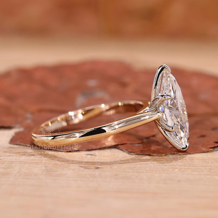 Cathedral setting ring designed for a striking appearance.