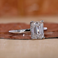 White gold ring styled as handmade ring.