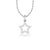 Open Star Lab-Grown Diamond + Solid Gold Pendant Necklace