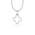 4 Leaf Open Clover Lab-Grown Diamond + Solid Gold Pendant Necklace