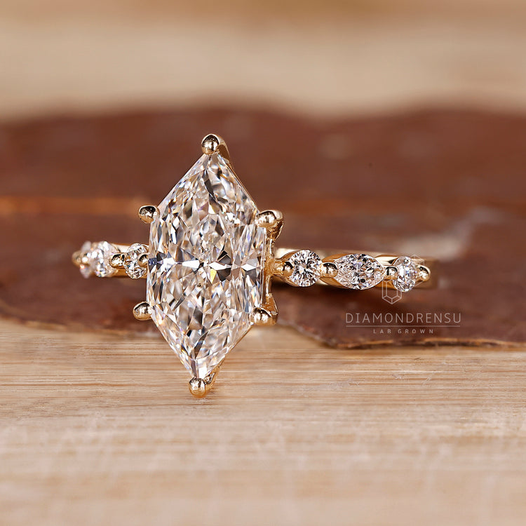 7 Stone Engagement Ring in a custom handmade design.