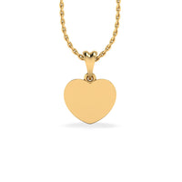 Chubby Heart Lab-Grown Diamond + Solid Gold Pendant Necklace