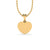 Chubby Heart Lab-Grown Diamond + Solid Gold Pendant Necklace