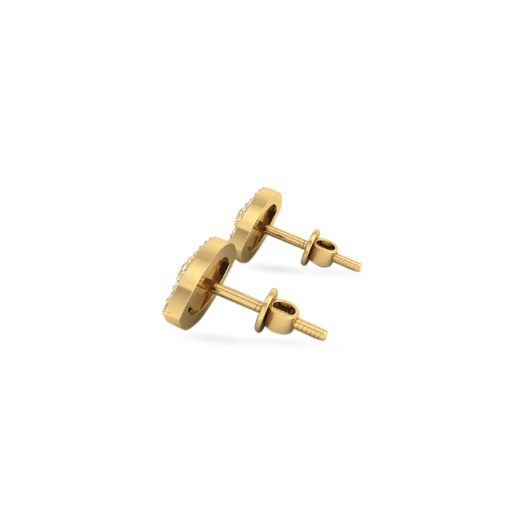Evil Eye Lab-Grown Diamond Stud + Solid Gold Earrings