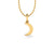 Crescent Moon Lab-Grown Diamond + Solid Gold Pendant Necklace
