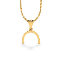 Semi-Circle Lab-Grown Diamond + Solid Gold Pendant Necklace
