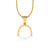 Semi-Circle Lab-Grown Diamond + Solid Gold Pendant Necklace