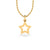Open Star Lab-Grown Diamond + Solid Gold Pendant Necklace