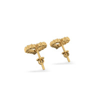 Open Heart Lab-Grown Diamond Stud + Solid Gold Earrings