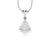Baguette & Round Lab-Grown Diamond + Solid Gold Triangle Pendant Necklace