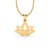 Lotus Lab-Grown Diamond + Solid Gold Pendant Necklace