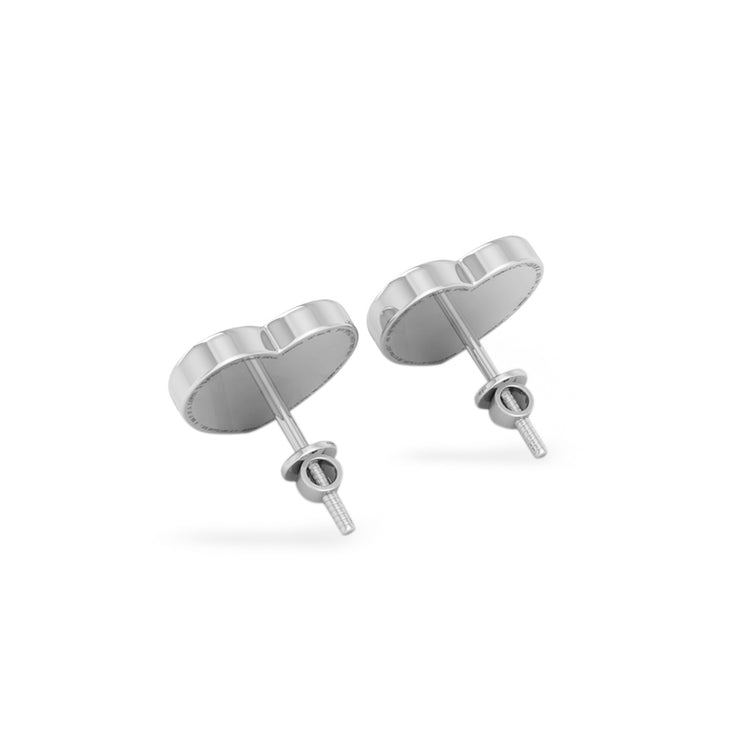 Chubby Heart Lab-Grown Diamond Stud + Solid Gold Earrings