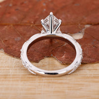 white gold engagement ring with Dutch marquise style.