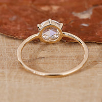 Customise ring using round rose cut diamond ring.
