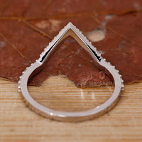 Contour band with lab grown diamonds.