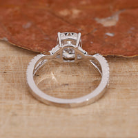 unique engagement ring in twisted pave design.