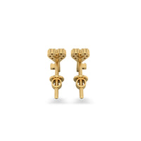 Love is The Key Lab-Grown Diamond Stud + Solid Gold Earrings
