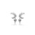 Crescent Moon Lab-Grown Diamond Stud + Solid Gold Earrings