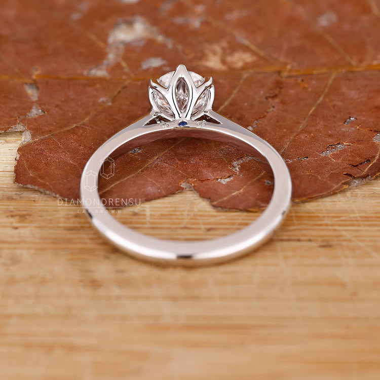 Handmade ring with tulip setting ring.