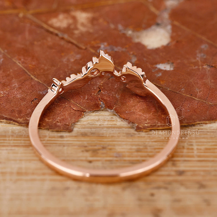 Custom diamond band with lab grown diamond shine.