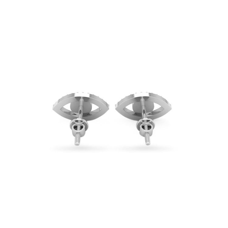 Evil Eye Lab-Grown Diamond Stud + Solid Gold Earrings