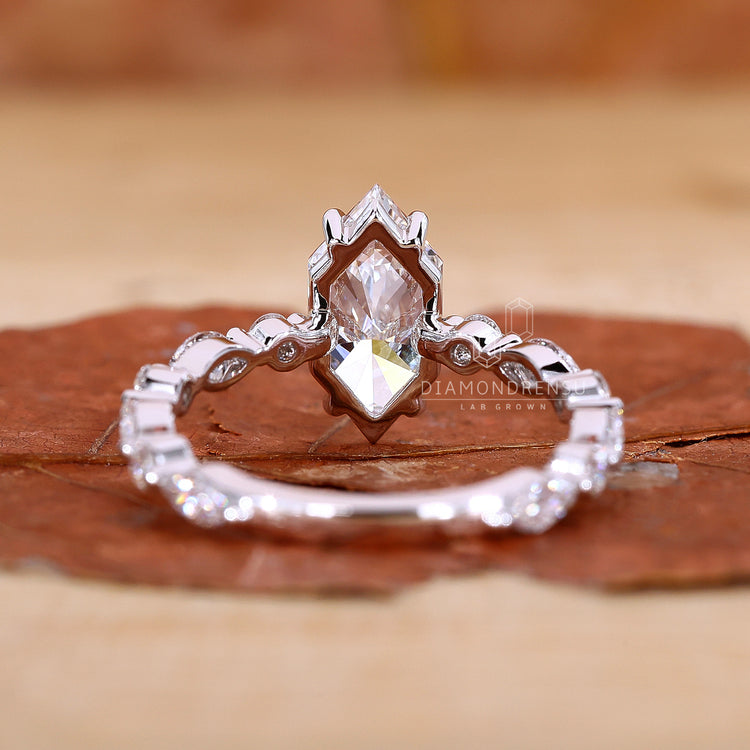 Buy Engagement ring with floating bubble prong.