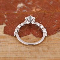 Custom diamond ring designed with IGI certified lab grown diamonds.