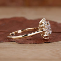 Round prong setting ring holding the diamond securely.