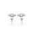 4 Leaf Open Clover Lab-Grown Diamond Stud + Solid Gold Earrings