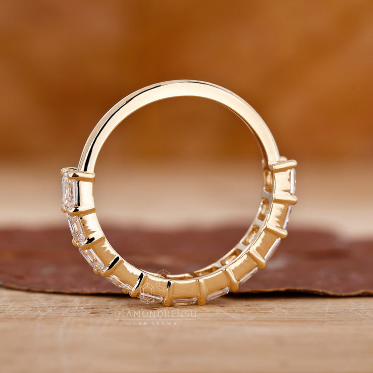 Handmade jewelry with custom diamond band.
