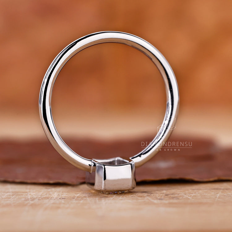 IGI certified diamond set in handmade ring.