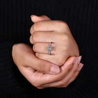 Pave setting diamond engagement ring design.