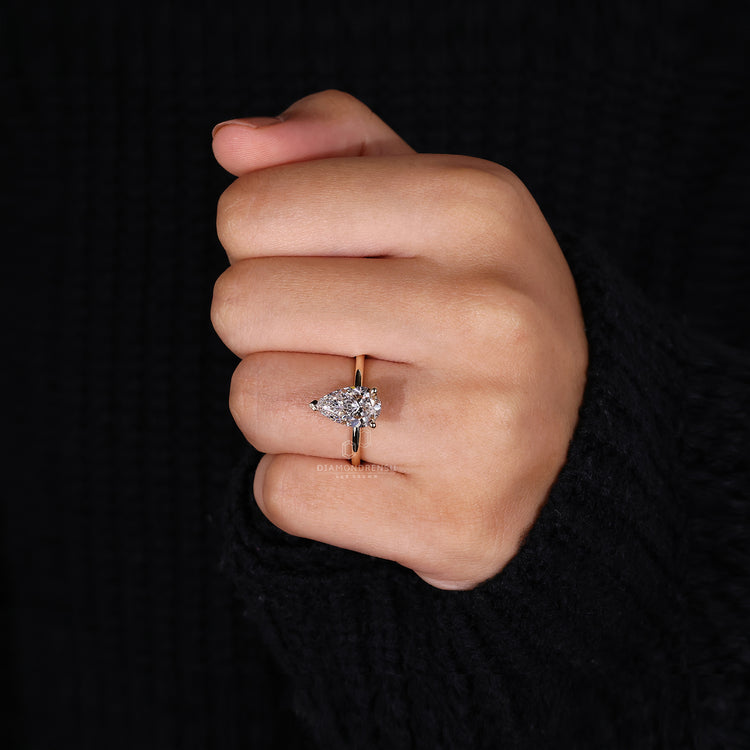 IGI certified pear shaped engagement ring.