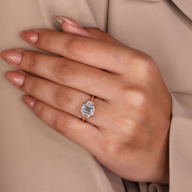 Customise ring using cathedral setting ring.