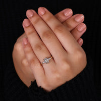 4 claw prong setting on a handmade ring.