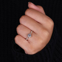 Pave ring setting in round cut pave setting.