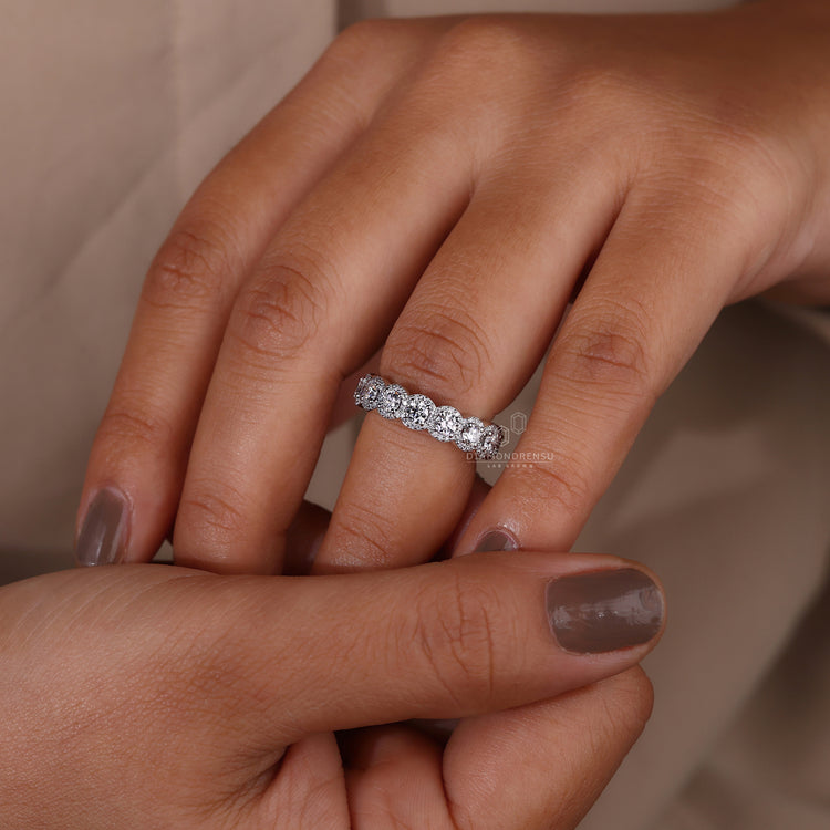 Buy wedding band with round diamond wedding band.