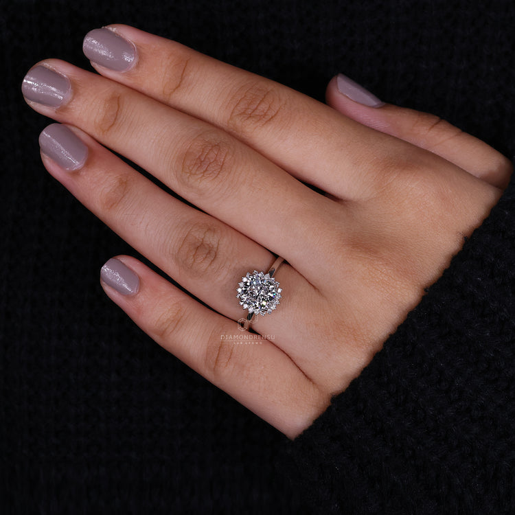 Lab Grown Diamond placed in IGI certified ring.
