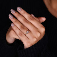 Solitaire diamond ring with 6 claw prong setting.