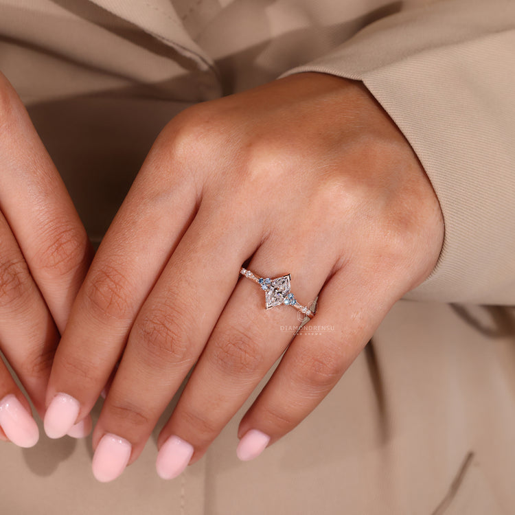 Muse setting ring made with rose gold ring.