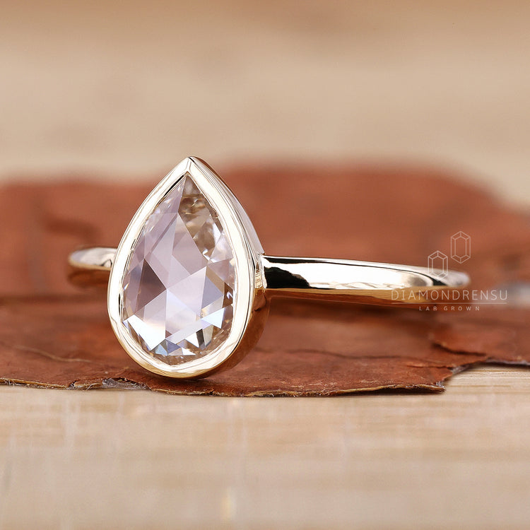 Buy pear rose cut engagement ring in Australia.