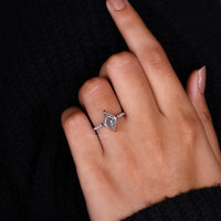 Buy engagement ring with round cut pave setting ring.