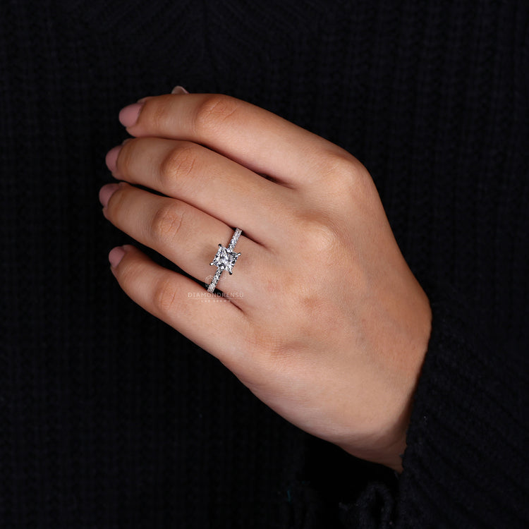 Handmade princess cut ring by Diamondrensu AU.