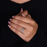 Round cut pave engagement ring made to impress.