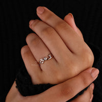 Round cut nature inspired band is a unique wedding band.