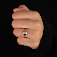 Solitaire diamond ring set as custom diamond ring