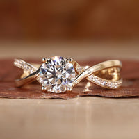 Yellow gold ring designed for a clean modern look.