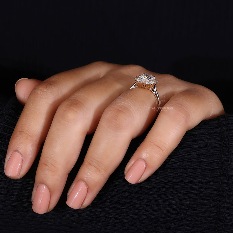 Tapered shank ring crafted for a sleek fit.