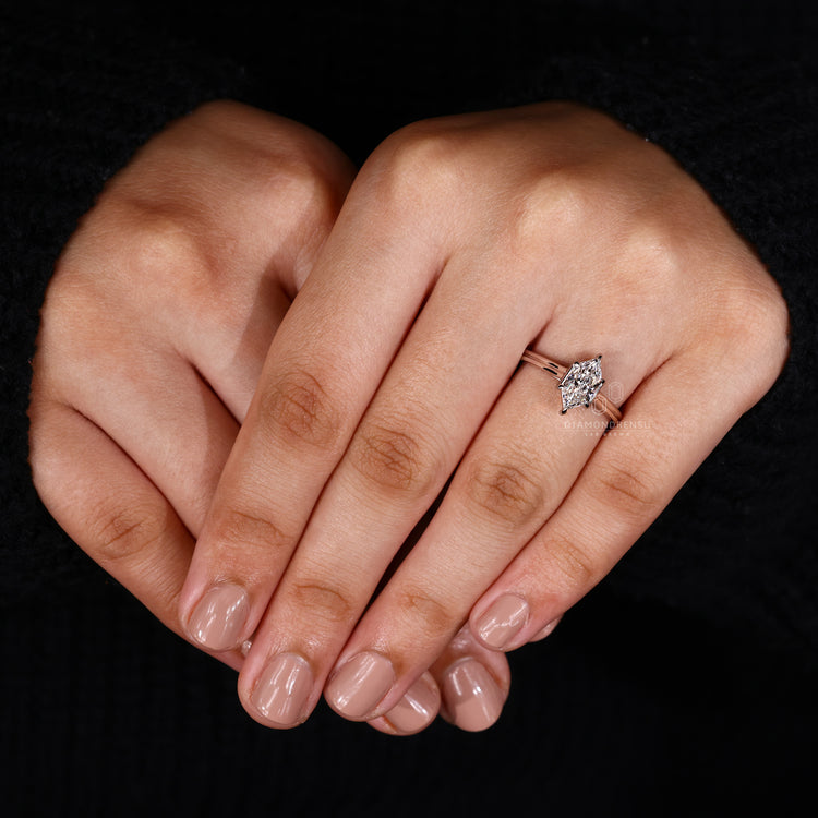 IGI certified solitaire engagement ring.