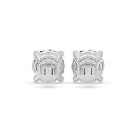 5 MM Round Moissanite Stud Earrings - Silver